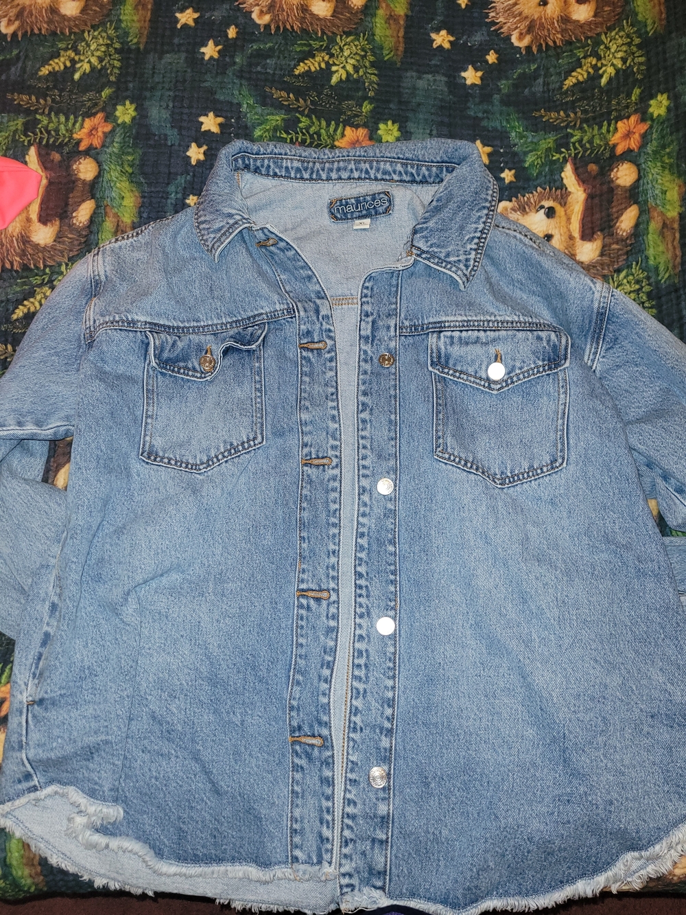 Maurices Light Blue Denim Jacket - Classic Women's Jean Jacket